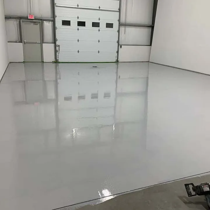 Heavy-duty epoxy mortar flooring system in an industrial setting