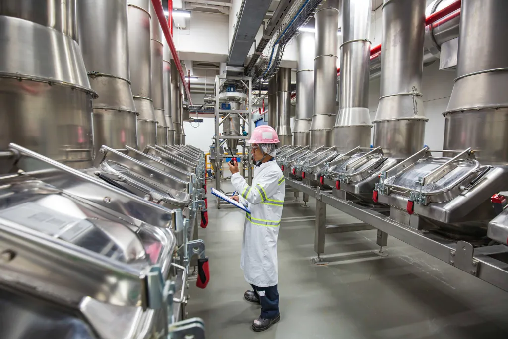 Food processing facility floor ready for a free estimate