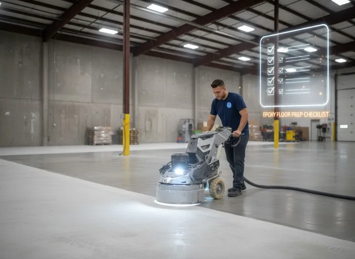 We grind, repair, and prep the surface