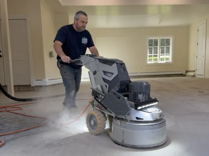 We grind, repair, and prep the surface