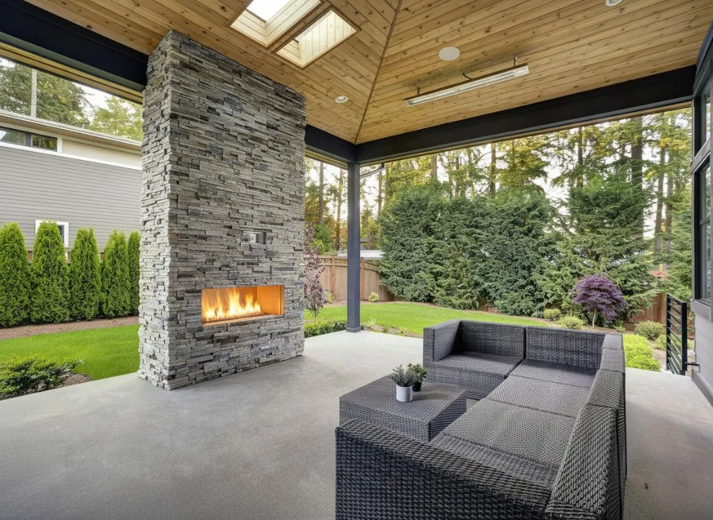Patio and pool surround with slip-resistant exterior floor coating in Central NJ