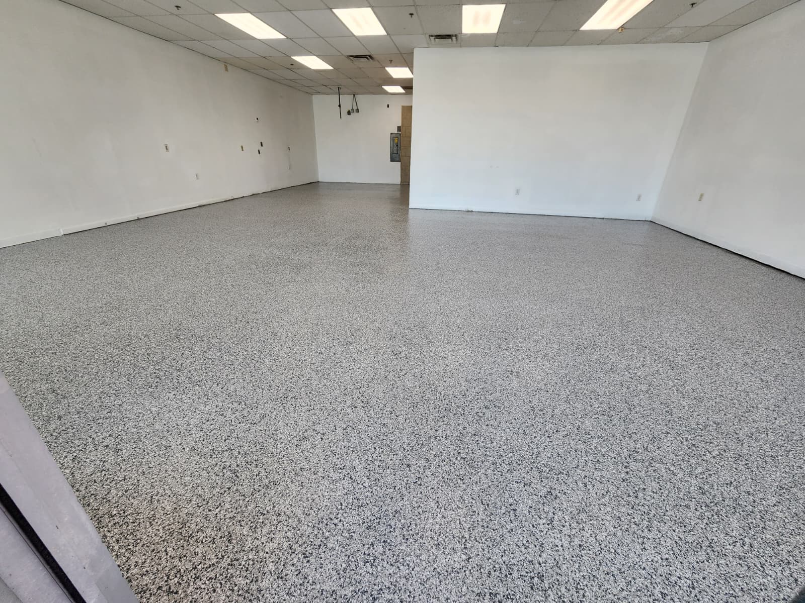 Commercial epoxy floor installation completed in Fairfax VA with clean durable finish